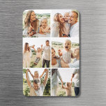 Custom 6 Photo Collage Modern Simple  Magneet<br><div class="desc">Show off your best memories in a sleek, stylish way with this Custom 6‑Photo Collage Modern Magnet. Featuring six of your favorite photos arranged in a clean grid design, this high-quality magnet is a chic addition to any fridge, locker, or office board. Add a name, date, or short caption for...</div>