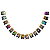 Custom 6 Photo Halloween Party Happy Halloween leu Vlaggetjes (Alle)