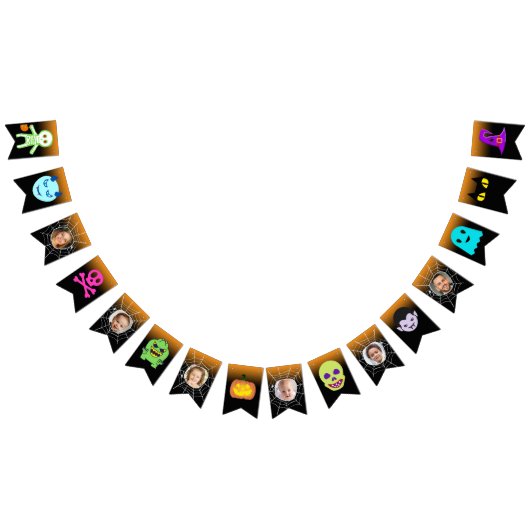 Custom 6 Photo Halloween Party Happy Halloween leu Vlaggetjes (Alle)