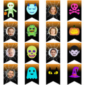 Custom 6 Photo Halloween Party Happy Halloween leu Vlaggetjes