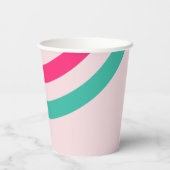 Custom 70's Retro Disco Verjaardag Boogie Groovy Papieren Bekers (Achterkant)