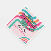 Custom 70's Retro Disco Verjaardag Boogie Groovy Servet (Hoek)