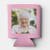 Custom 70th Birthday Pink Gold With Photo Blikjeskoeler (Achterkant)