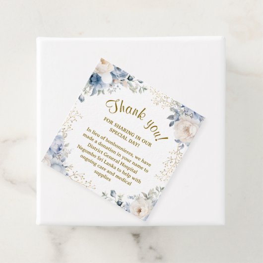 Custom 75th Birthday Square Bedankjes Labels (In situ)