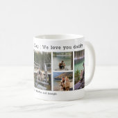 Custom 7 foto We Love You Daddy gepersonaliseerde Koffiemok (Voorkant rechts)
