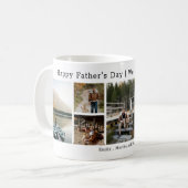 Custom 7 foto We Love You Daddy gepersonaliseerde Koffiemok (Voorkant links)