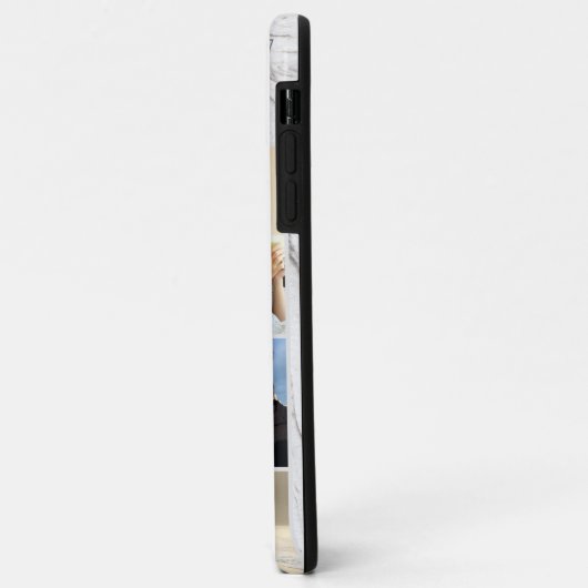 Custom 7 Fotocollage op grijs marmer Case-Mate iPhone Case (Achterkant/links)