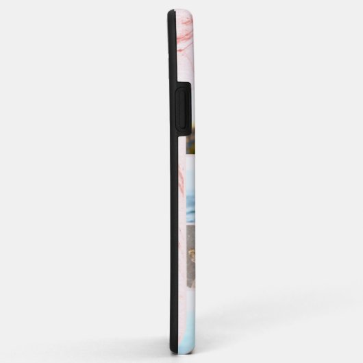 Custom 7 Fotocollage op roze marmer Case-Mate iPhone Case (Achterkant/rechts)