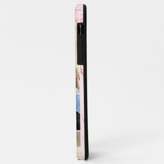 Custom 7 Fotocollage op roze marmer Case-Mate iPhone Case (Achterkant/links)