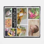 Custom 7 fotocollage We houden van je opa Fleece Deken (Voorkant (Horizontaal))