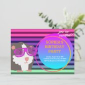 Custom 80's Retro Guinee Pig Throwback Kaart (Staand voorkant)