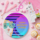 Custom 80's Retro Guinee Pig Throwback Papieren Bordje (Feest)