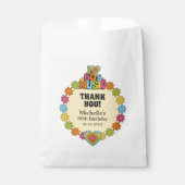 Custom 80th Birthday Retro 60s Music Theme Bedankzakje (Voorkant)