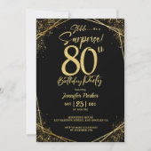 Custom 80th Birtrhday Invitation Kaart (Voorkant)