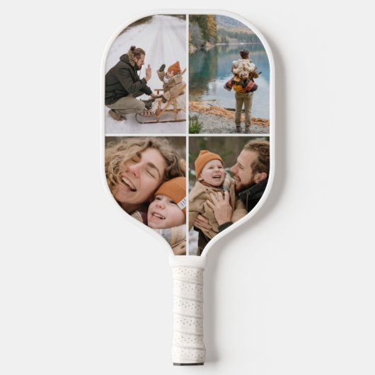Custom 8 Family Photo Collage Pickleball Paddle (Voorkant)