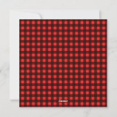 Custom 8 Foto Vrolijk Kerstfeest Red Gingham Plaid Feestdagenkaart (Achterkant)