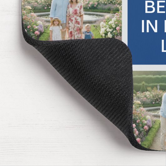 Custom 8 Photo Collage - Personalized Dad Gift Muismat (Hoek)