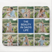 Custom 8 Photo Collage - Personalized Dad Gift Muismat (Voorkant)