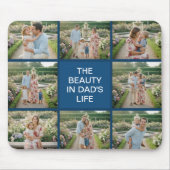 Custom 8 Photo Collage - Personalized Dad Gift Muismat (Voorkant)