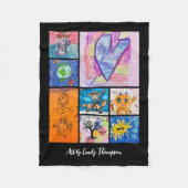 Custom 8 Photo Kids' Art Keepsake Fleece Deken (Voorkant)