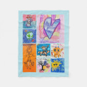 Custom 8 Photo Kids' Art Keepsake Fleece Deken (Voorkant)