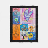 Custom 8 Photo Kids' Art Keepsake Fleece Deken (Voorkant)