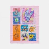 Custom 8 Photo Kids' Art Keepsake Fleece Deken (Voorkant)