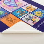 Custom 8 Photo Kids' Art Keepsake Sherpa Deken (3/4)
