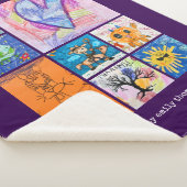 Custom 8 Photo Kids' Art Keepsake Sherpa Deken (3/4)