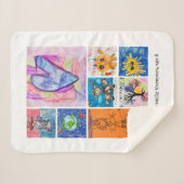 Custom 8 Photo Kids' Art Keepsake Sherpa Deken (Voorkant (horizontaal))