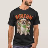 Custom 90s Bootleg Pet Photo Vintage T-shirt (Voorkant)