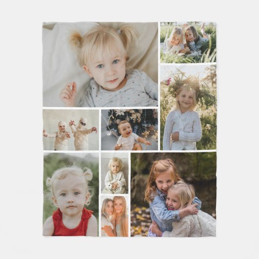 Custom 9 Photo Fleece Blanket (Voorkant)