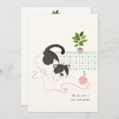 [Custom] A Cat's Day - Alles wat je weet is Love Bedankkaart (Voorkant / Achterkant)