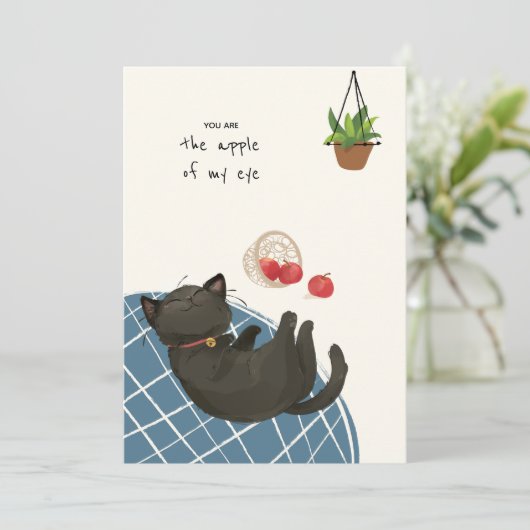[Custom] A Cat's Day - Apple of my Eye! Bedankkaart (Staand voorkant)