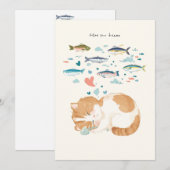 [Custom] A Cat's Day - Volg je (vis)dromen Bedankkaart (Voorkant / Achterkant)