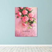 Custom A Dream in tinten van roze Canvas Afdruk (Insitu (Houten vloer))