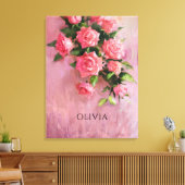 Custom A Dream in tinten van roze Canvas Afdruk (Insitu (Woonkamer))