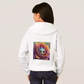 Custom A Hoodie met schattige paardenhond Logo voo (Achterkant volledig)