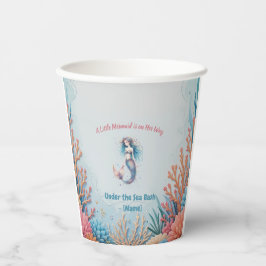 Custom A Little Mermaid is onderweg onder zee Papieren Bekers
