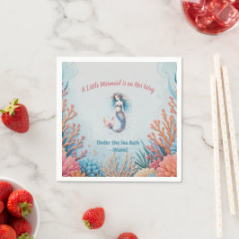 Custom A Little Mermaid is onderweg onder zee Servet