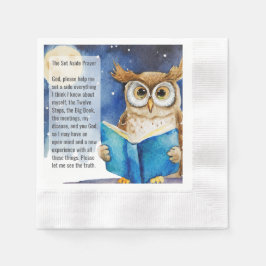 Custom AA Prayer Napkin | Sober Owl Big Book Servet