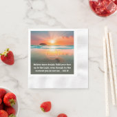 Custom AA Prayer Napkin | Sunrise Beach Symbol Servet (Insitu)