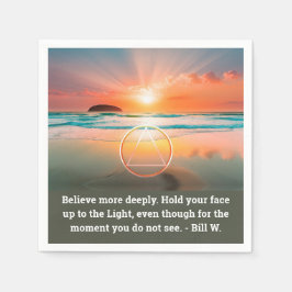 Custom AA Prayer Napkin | Sunrise Beach Symbol Servet