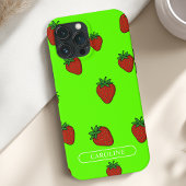Custom Aardbei Groen Case-Mate iPhone Case