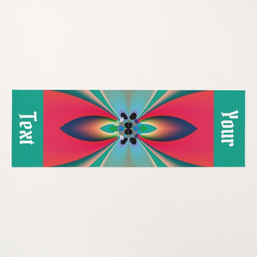 Custom Abstract Art Funky Flower Yogamat (Voorkant (horizontaal))