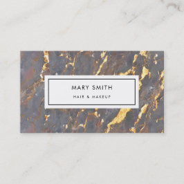Custom Abstract Elegant Marmer Faux Gold Visitekaartje