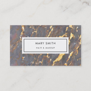 Custom Abstract Elegant Marmer Faux Gold Visitekaartje