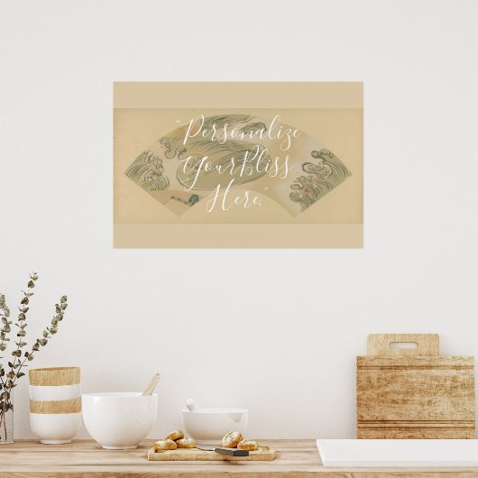 CUSTOM Abstract Rinpa Wave Pattern Art Poster (Keuken)