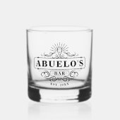 Custom Abuelo's Bar Jaar Vastgesteld Glas (Voorkant)