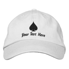 Custom Ace of Spades petten voor pokerspelers & me